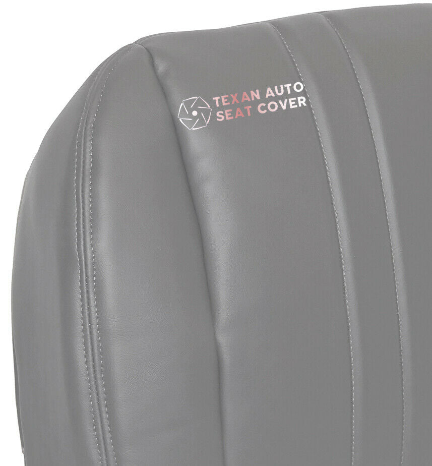 2008,2009,2010,2012,2013,2014,GMC SAVANA Driver Side Bottom Synthetic Leather Replacement Seat Cover Gray