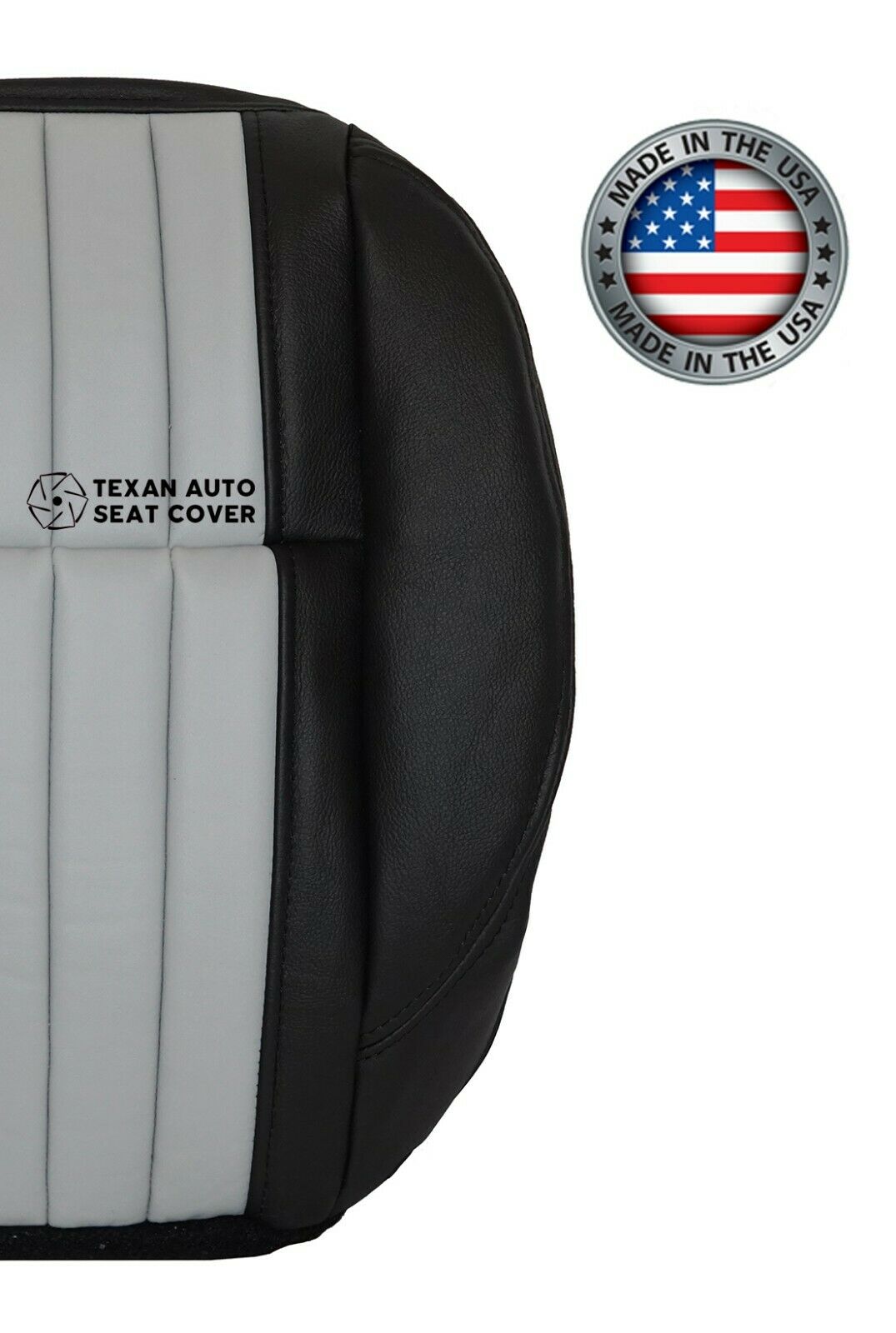 2003 Ford F150 Harley Davidson Second Row Bottom Leather Seat Cover Black/Gray