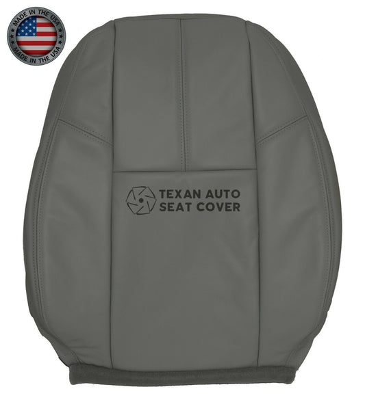 2007, 2008, 2009, 2010, 2011, 2012, 2013, 2014 GMC Sierra 1500HD 2500HD 3500HD Work Truck Passenger Side Lean Back Synthetic Leather Replacement Seat Cover Dark Gray