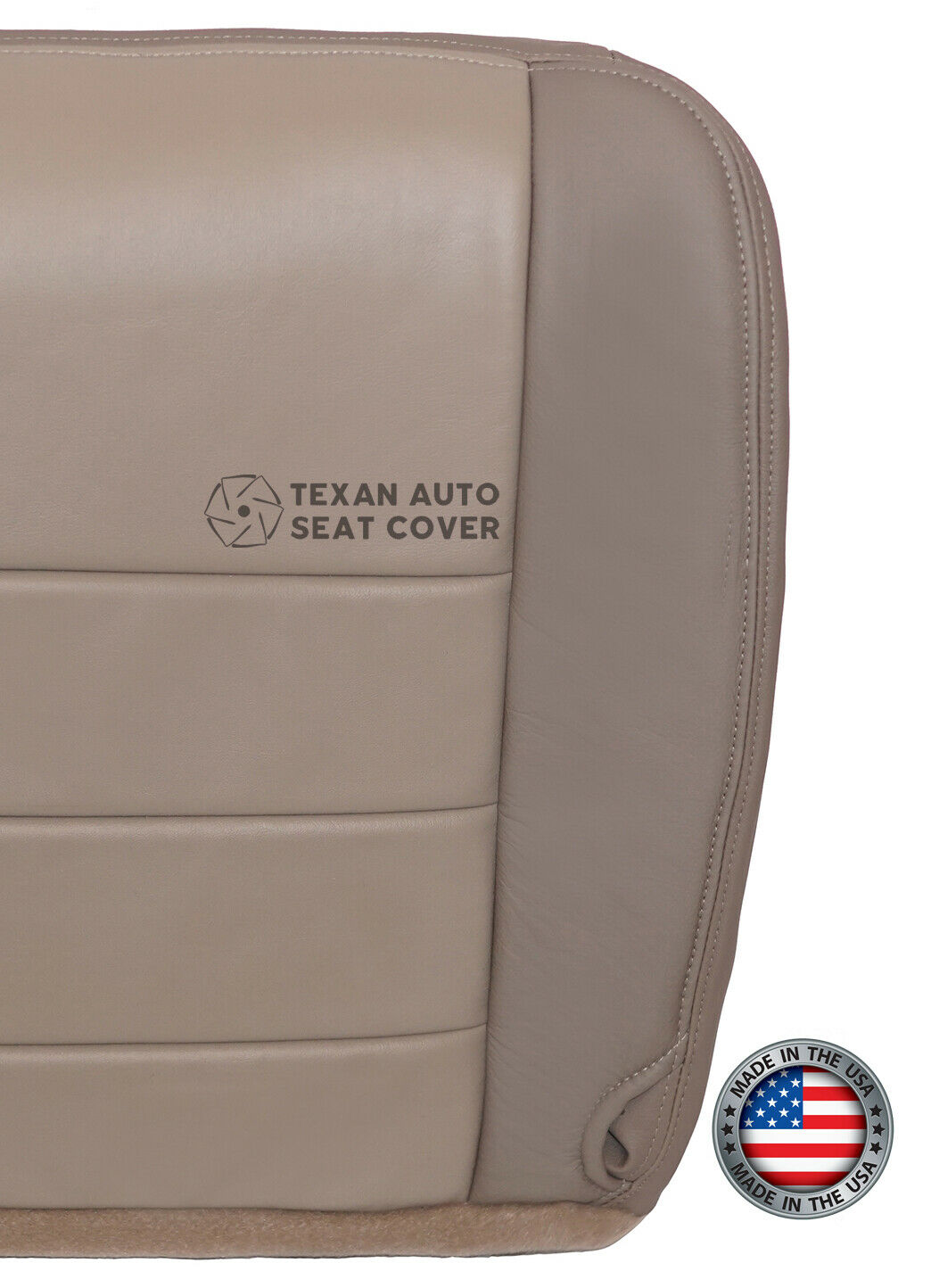2002, 2003, 2004 Ford Excursion Eddie Bauer Driver Side Bottom Synthetic Leather Replacement Seat Cover 2Tone Tan