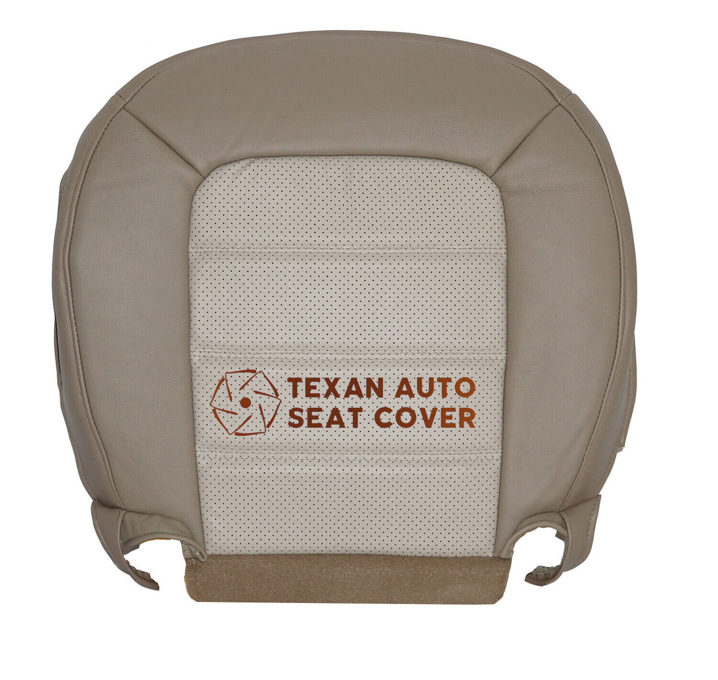 2002, 2003, 2004, 2005 Ford Explorer Eddie Bauer Driver Bottom Leather Replacement Seat Cover 2Tone Tan