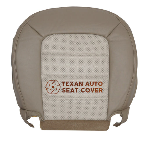 2002, 2003, 2004, 2005 Ford Explorer Eddie Bauer Driver Bottom Leather Replacement Seat Cover 2Tone Tan