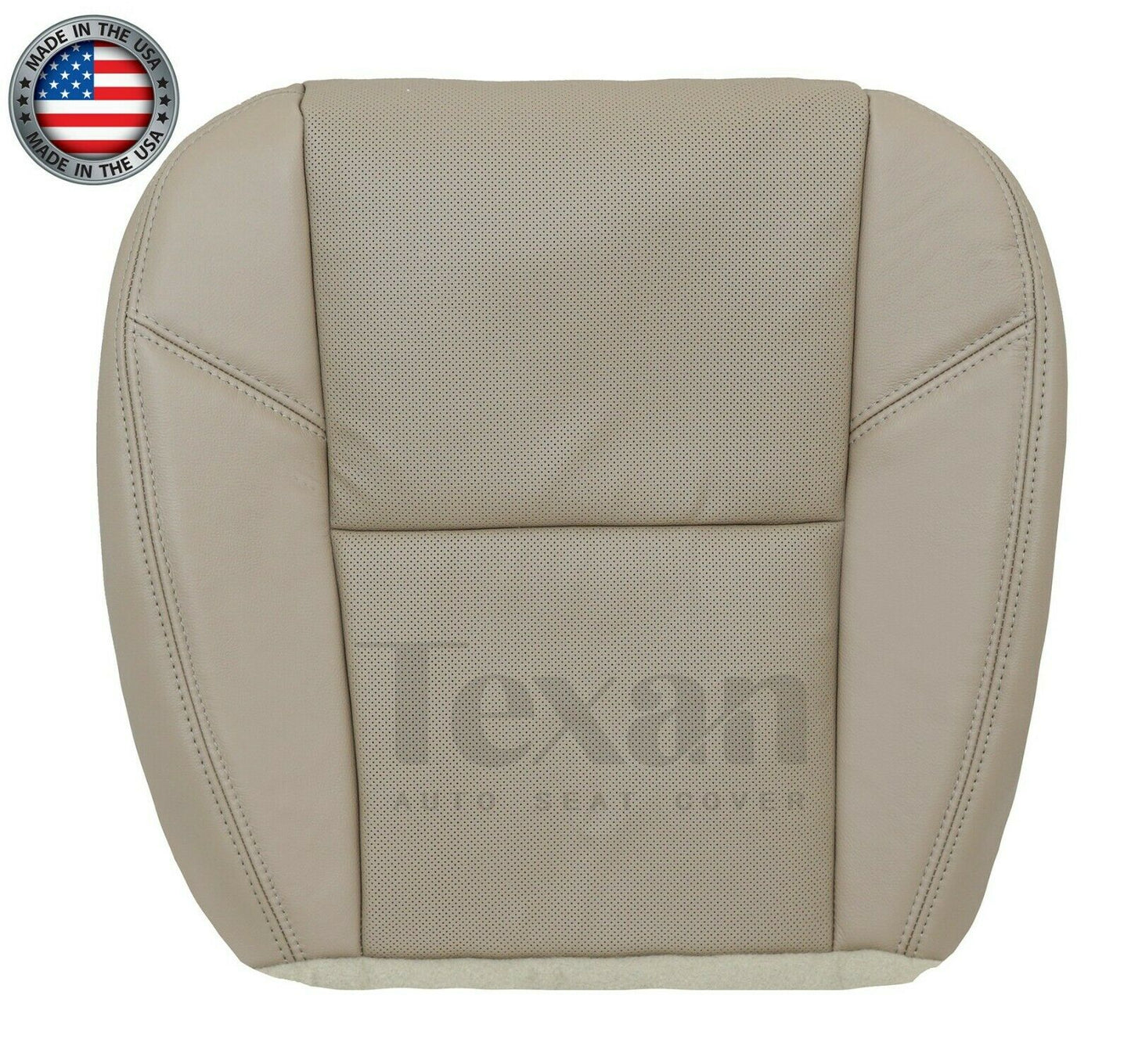 2012 to 2014 Chevy Silverado Driver Bottom Synthetic Leather Perforated Seat Cover Tan