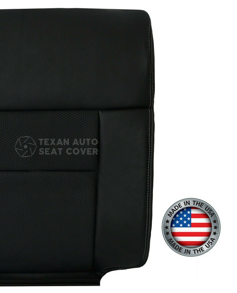 2005 to 2008 Ford F-150 Lariat Passenger Side Lean Back  Leather with Inserts Replacement Seat Cover Black