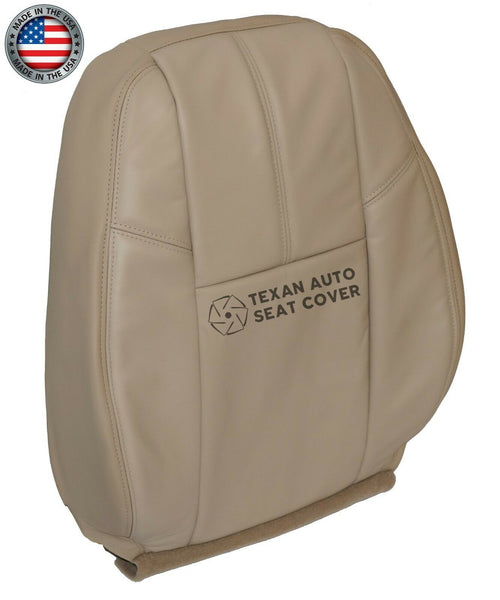 Fits 2007, 2008, 2009, 2010, 2011, 2012, 2013, 2014 GMC Yukon, Yukon XL Driver Side Lean Back Synthetic Leather Replacement Seat Cover Tan