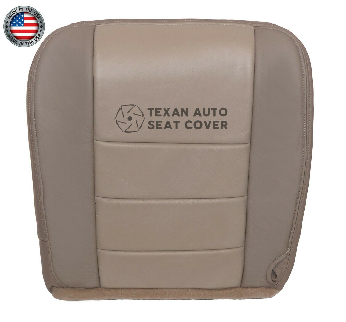 2002, 2003, 2004 Ford Excursion Eddie Bauer Passenger Side Bottom Leather Replacement Seat Cover 2Tone Tan