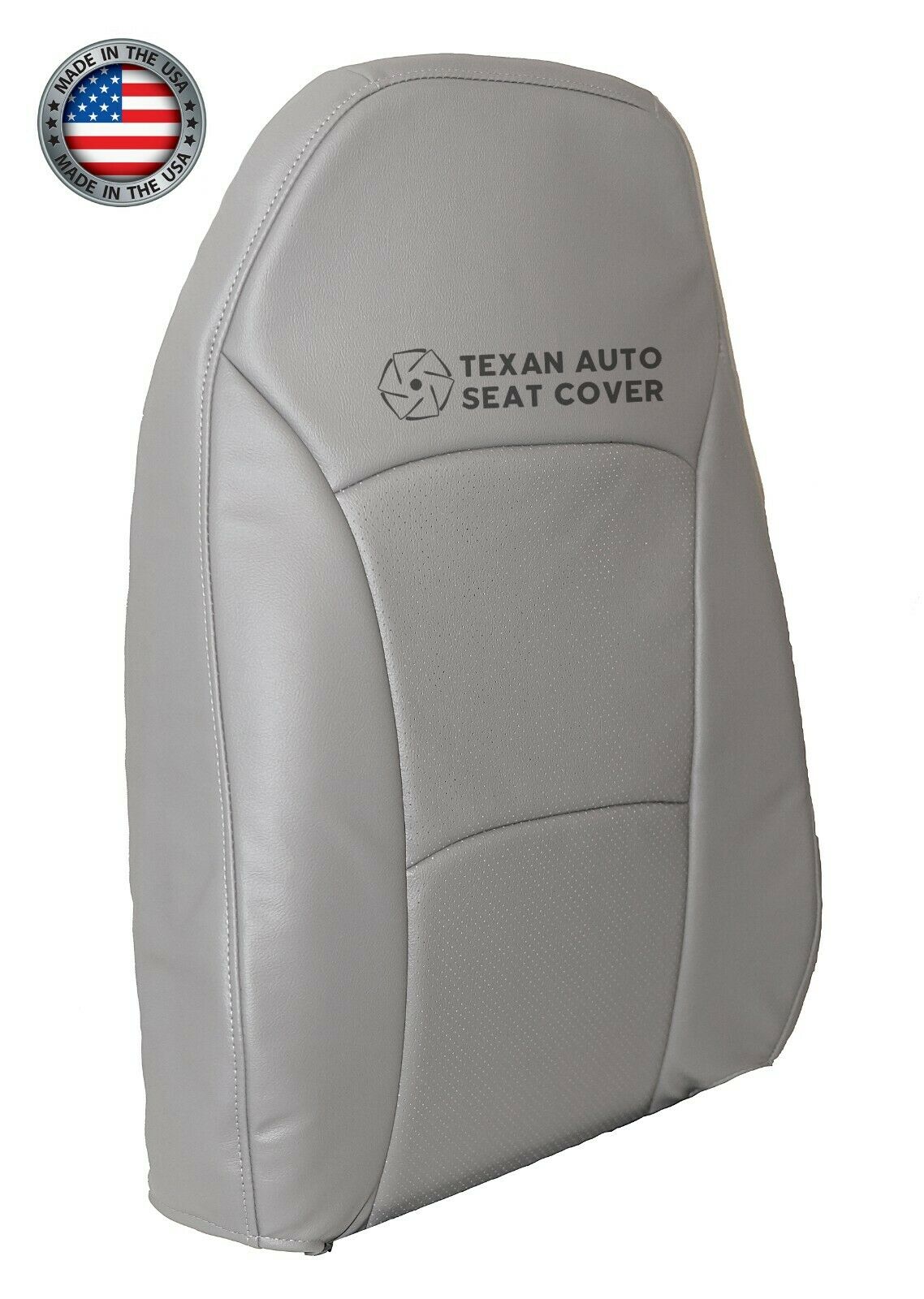 2000 2001 2002 2003 Ford E150 E250 E350 E450 E550 Econoline Van Passenger Side Lean back Perforated Synthetic Leather Replacement Cover Gray
