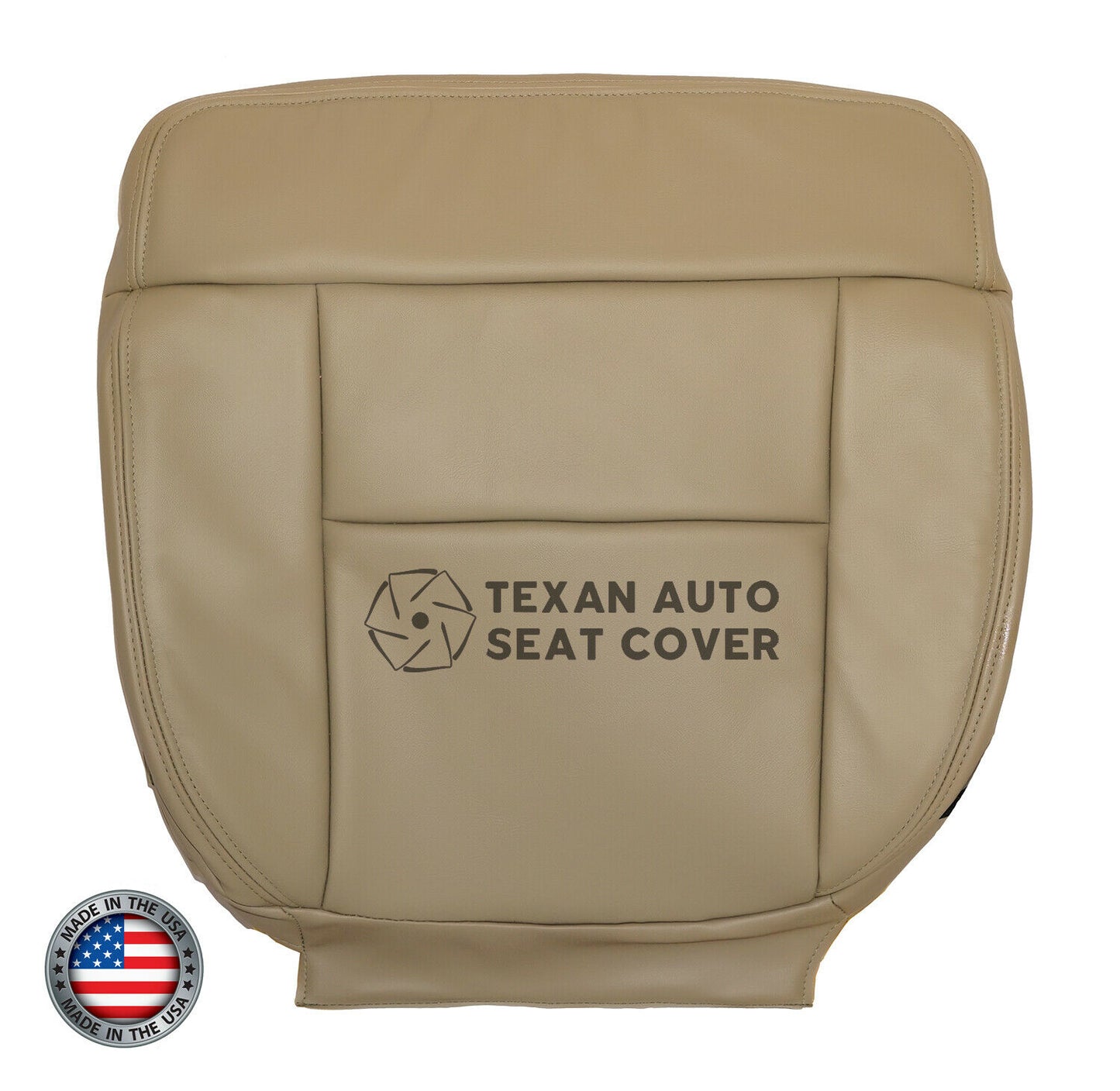 2005, 2006, 2007, 2008, Ford F-150 Lariat Passenger Bottom Leather Replacement Seat Cover Pebble Tan