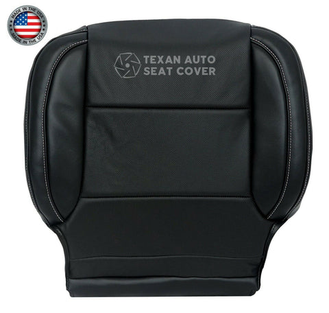 2014, 2015, 2016, 2017, 2018, 2019 GMC Sierra Perforated Passenger Bottom  Synthetic Leather  Replacement Seat Cover Black