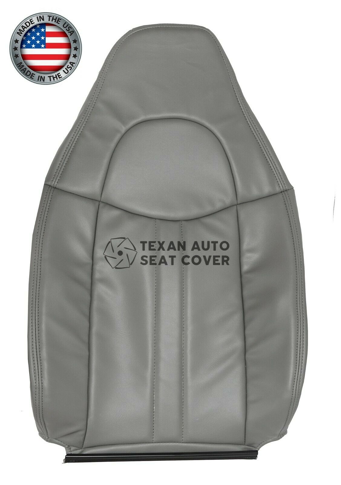 1997, 1998, 1999, 2000, 2001, 2002 GMC SAVANA Passenger Side Lean Back Synthetic Leather Replacement Seat Cover Gray