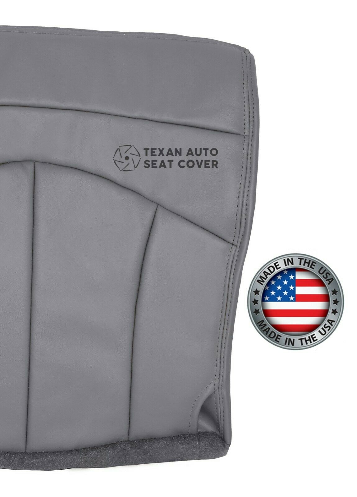 1999, 2000, 2001 Ford F150 Lariat Single-Cab, Super-Cab, Extended-Cab Driver Bottom Leather Seat Cover Gray