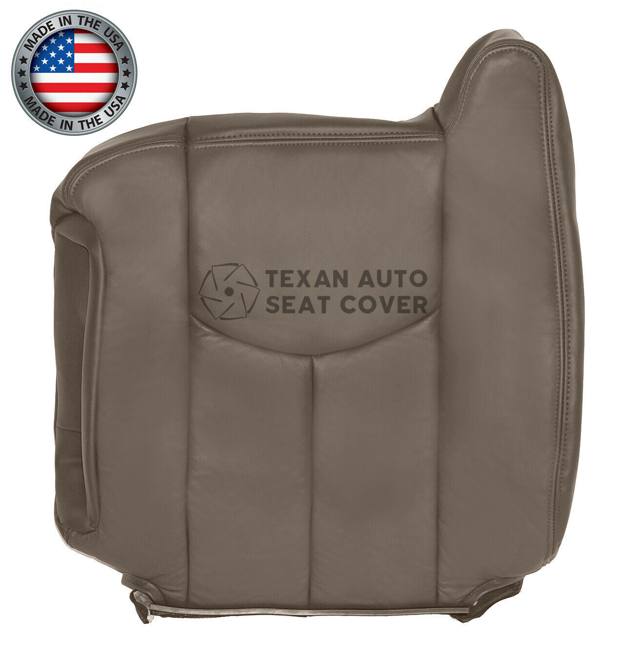 2003, 2004, 2005, 2006, 2007 GMC Sierra  SLT SLE Driver Side Lean Back Leather Replacement Seat Cover Tan