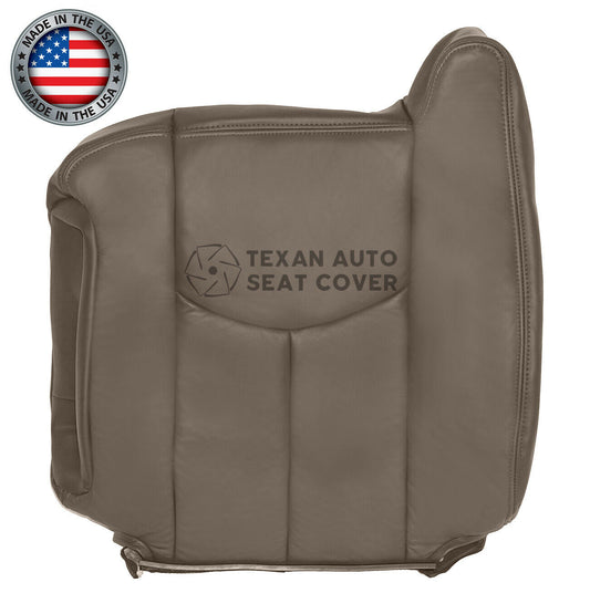 2003, 2004, 2005, 2006, 2007 GMC Sierra  SLT SLE Passenger Side Lean Back Synthetic Leather Replacement Seat Cover Tan