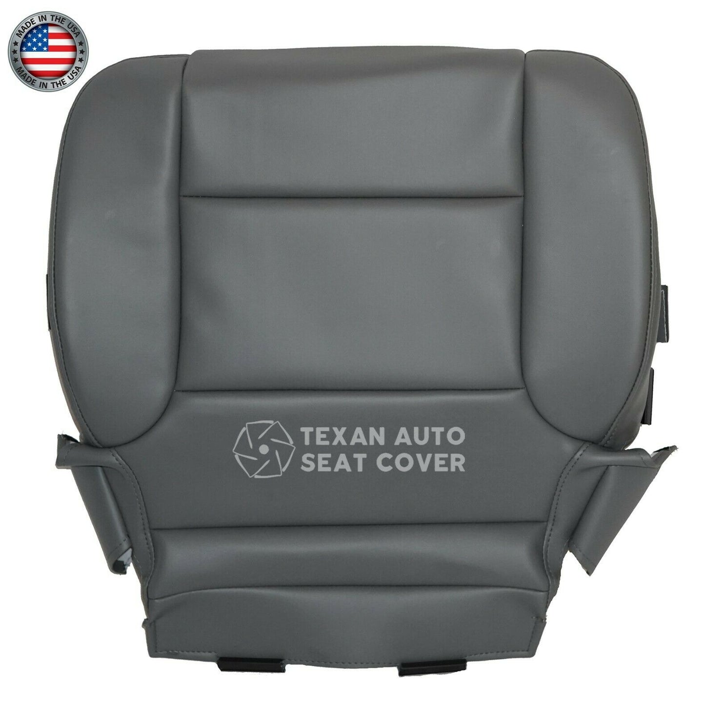 2014 to 2019 Chevy Silverado Driver Side Bottom Synthetic Leather Replacement Seat Cover Gray