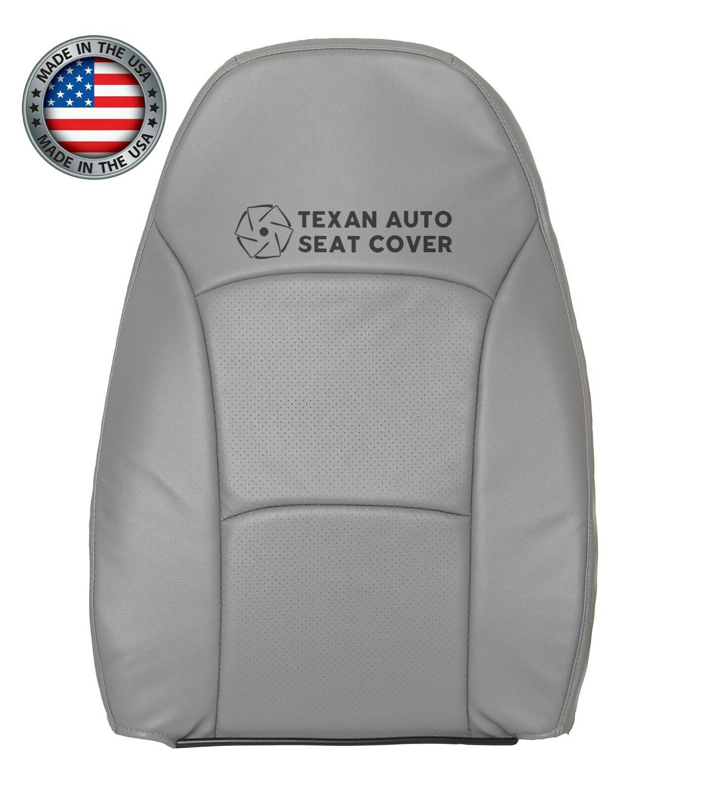 2000 2001 2002 2003 Ford E150 E250 E350 E450 E550 Econoline Van Passenger Side Lean back Perforated Synthetic Leather Replacement Cover Gray