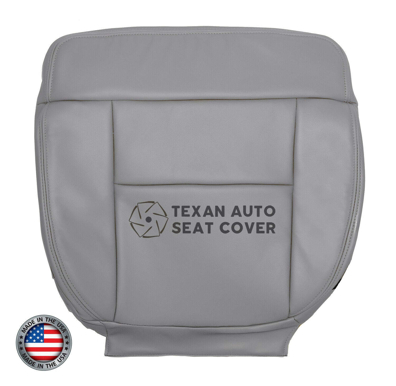 2005, 2006, 2007, 2008  Ford F-150 Lariat Driver Bottom Leather Replacement Seat Cover Gray