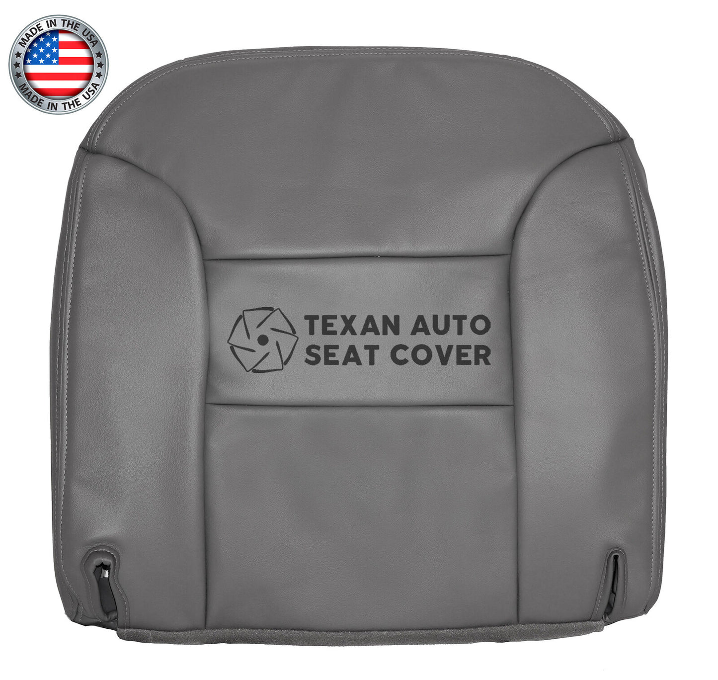 1995, 1996, 1997, 1998, 1999 GMC Sierra 1500 2500 3500 SLT SLE Z71 Driver Side Bottom Synthetic Leather Replacement Seat Cover Gray