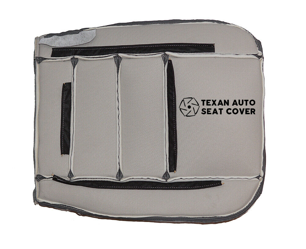 2003, 2004, 2005, 2006 Ford F250 F350 F450 F550 Lariat XLT, Crew Cab Passenger Bottom Replacement Leather Seat Cover Gray