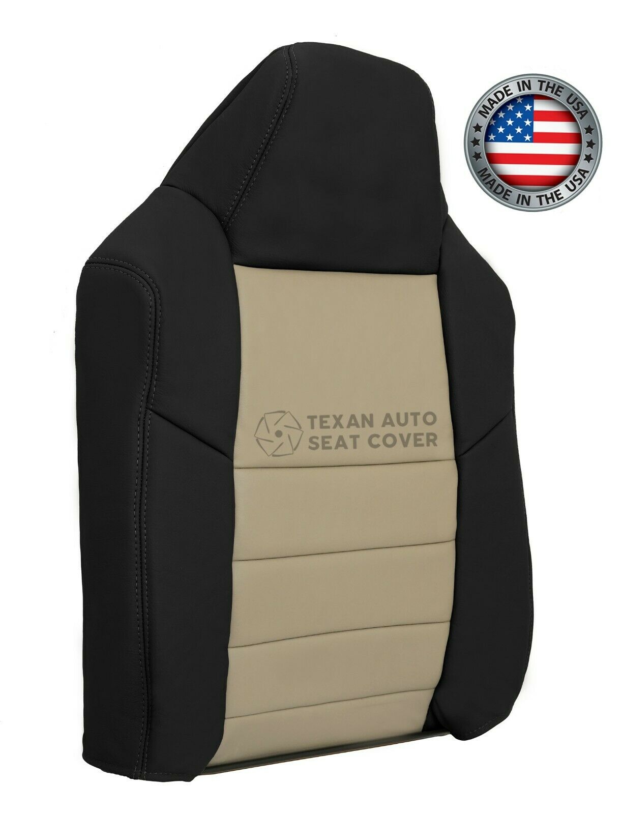 2005 Ford Excursion Eddie Bauer Driver Side Lean Back  Synthetic Leather Seat Cover Tan