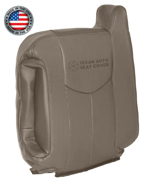 2003, 2004, 2005, 2006, 2007 GMC Sierra  SLT SLE Driver Side Lean Back Leather Replacement Seat Cover Tan
