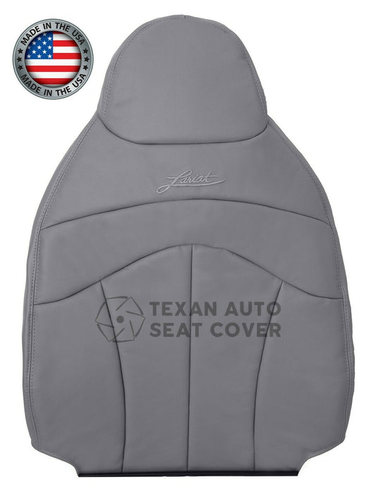 1999, 2000, 2001 Ford F150 Lariat Passenger Lean Back Leather Seat Cover Gray