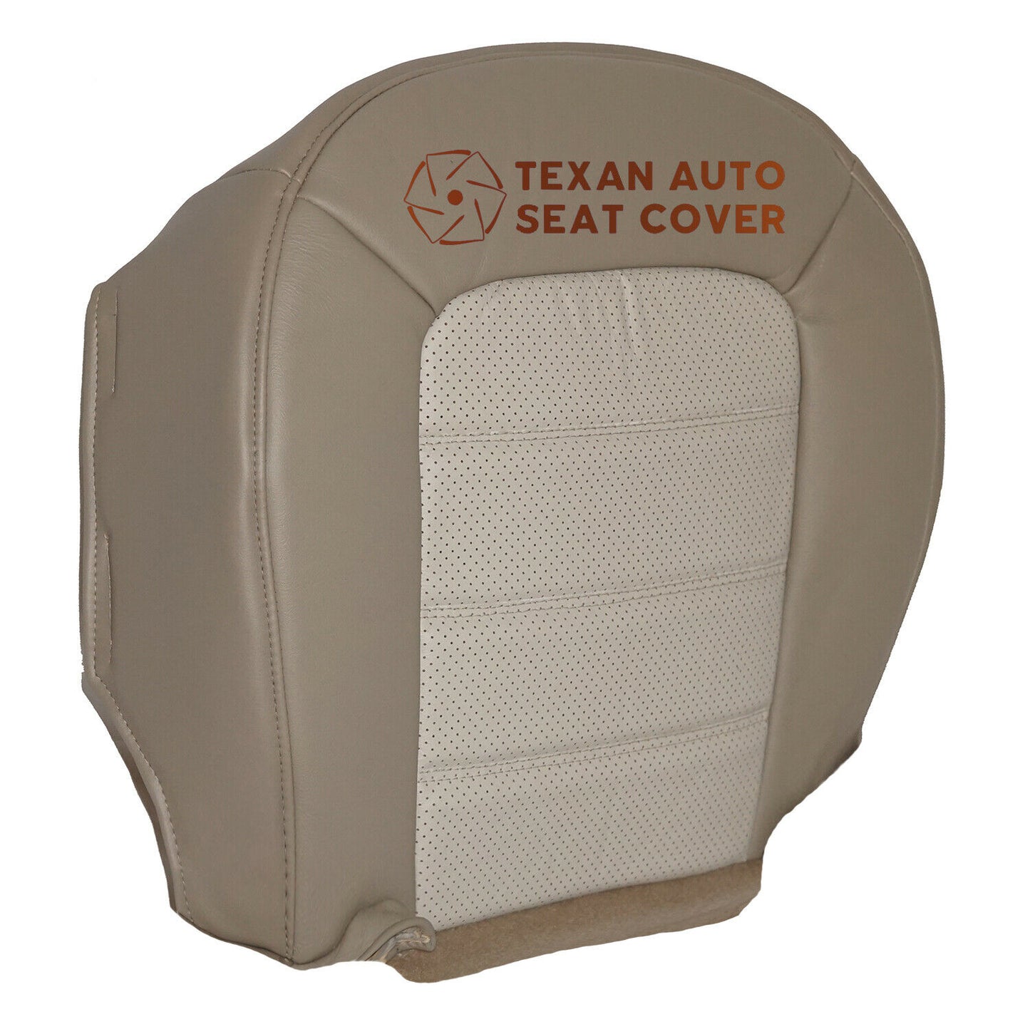 2002, 2003, 2004, 2005 Ford Explorer Eddie Bauer Passenger Bottom Replacement Leather Seat Cover 2Tone Tan