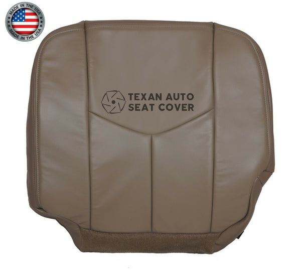 2003, 2004, 2005, 2006, 2007 GMC Sierra  SLT SLE Driver Side Bottom Synthetic Leather Replacement Seat Cover Tan