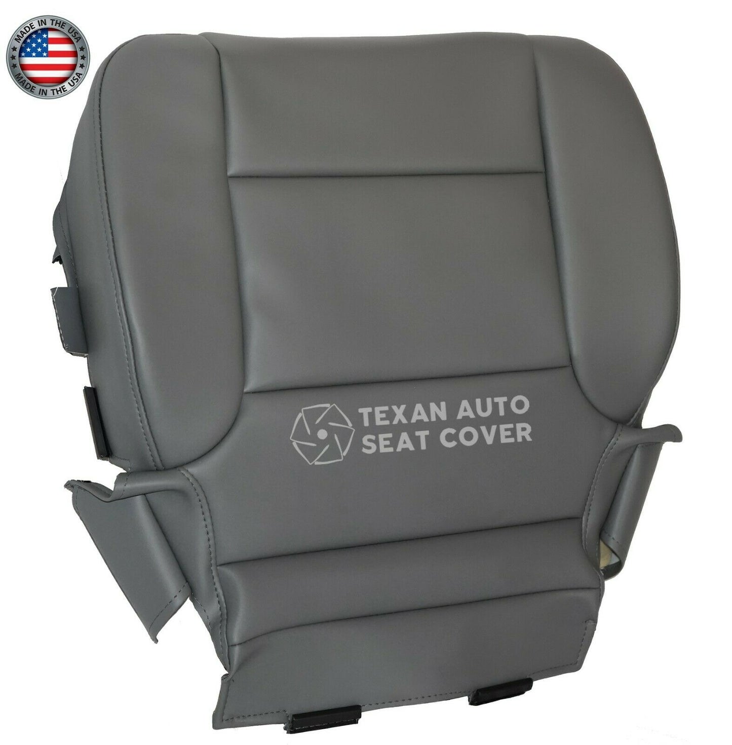 2014 to 2019 Chevy Silverado Passenger Bottom Synthetic Leather Replacement Seat Cover Gray