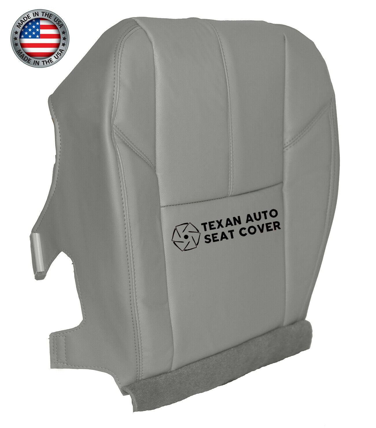 Fits 2007, 2008, 2009, 2020, 2011, 2012, 2013 Chevy Avalanche Driver Side Bottom Synthetic Leather Replacement Seat Cover Gray