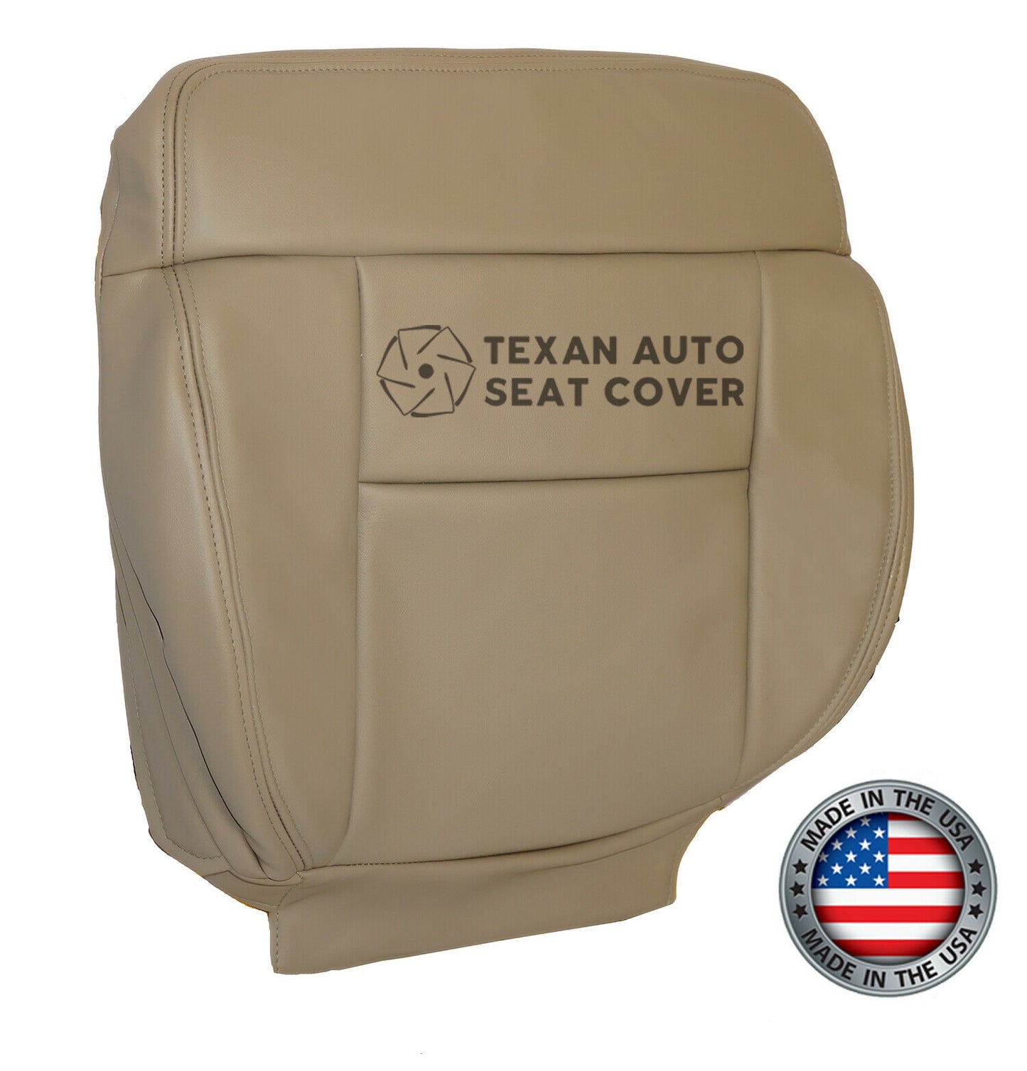 2005, 2006, 2007, 2008, Ford F-150 Lariat Driver Bottom Leather Replacement Seat Cover Pebble Tan
