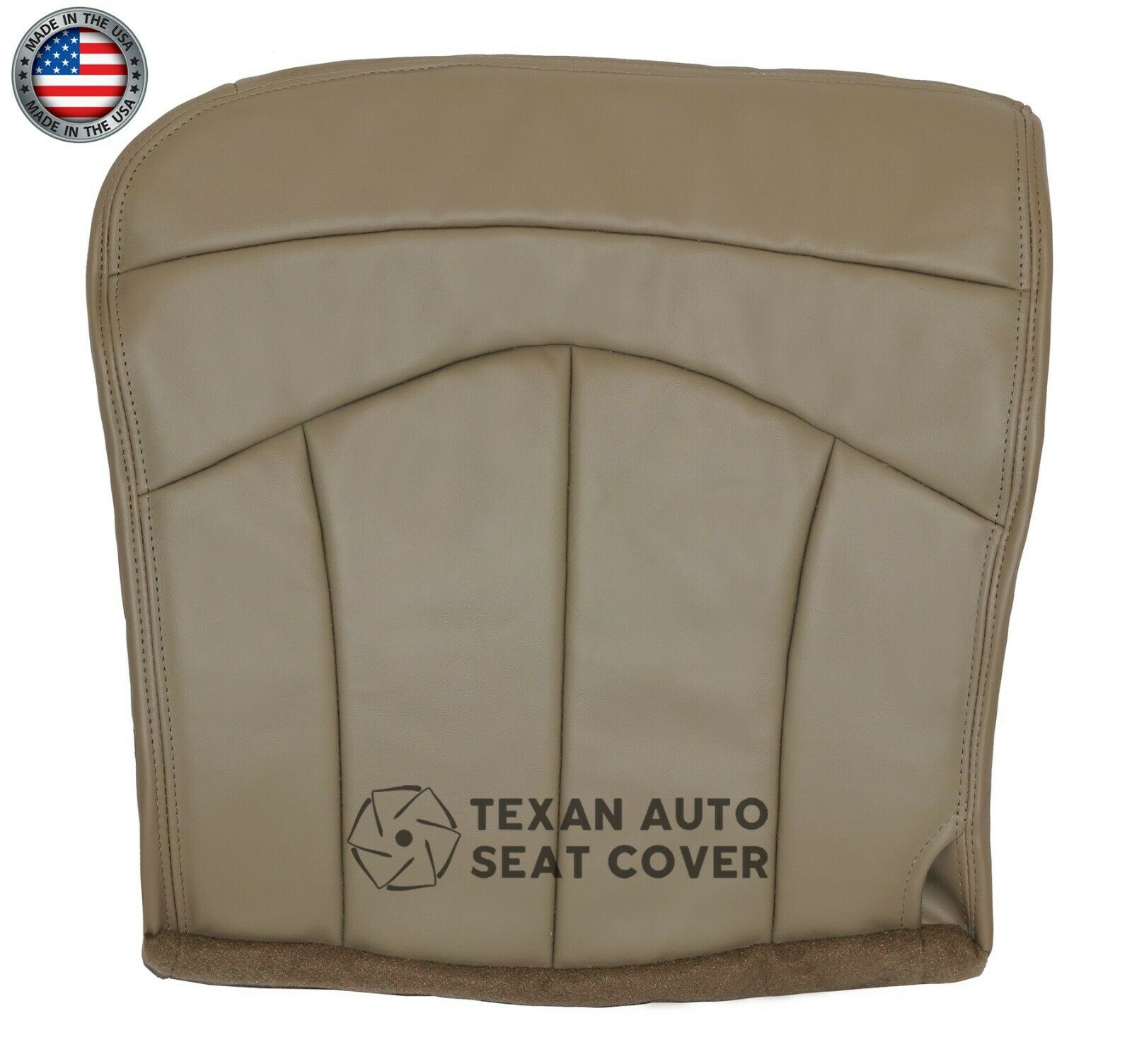 2000, 2001 Ford F150 Lariat Single-Cab, Super-Cab, Extended-Cab Passenger Side Bottom Leather Replacement Seat Cover Tan