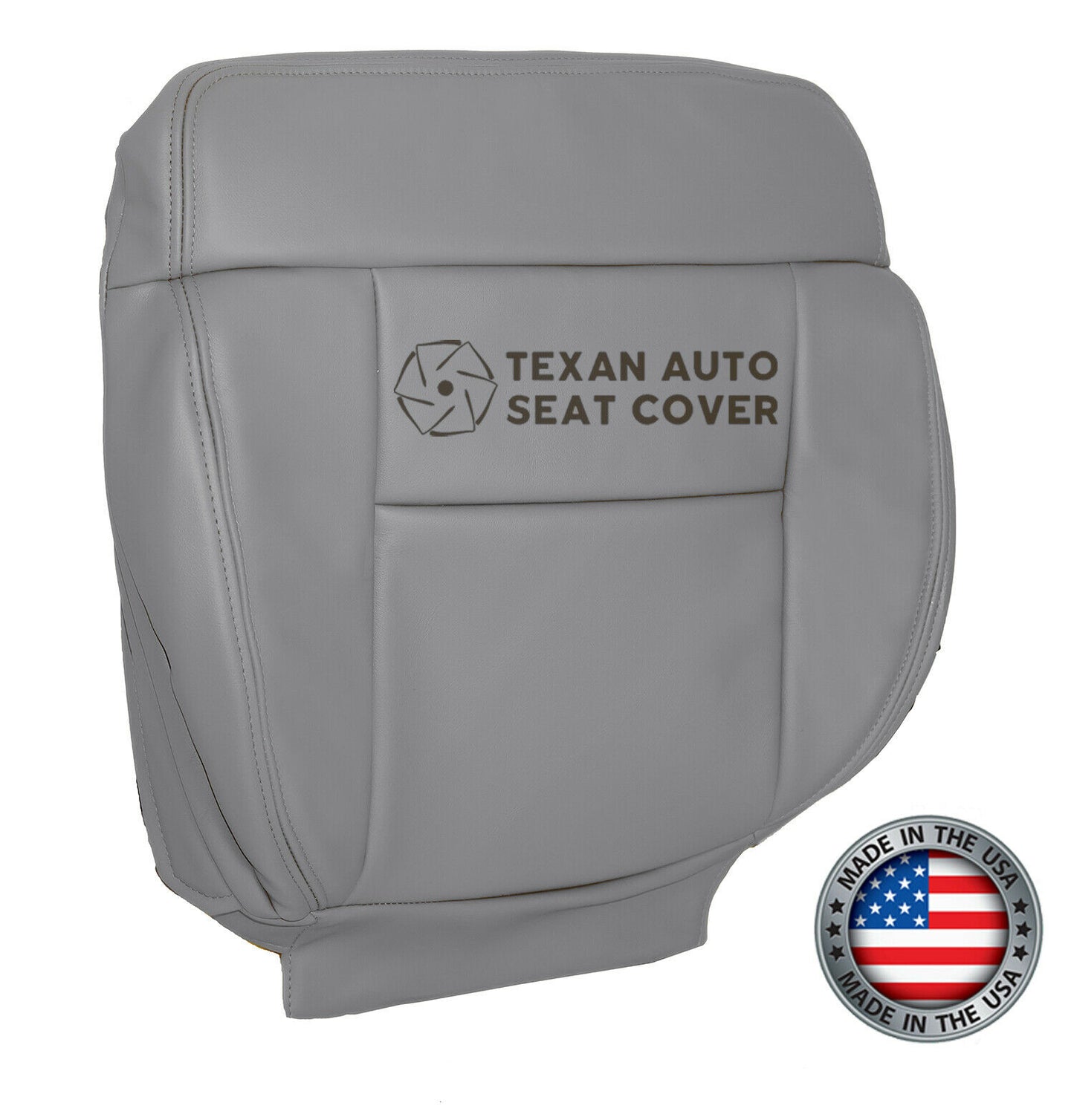 2005, 2006, 2007, 2008  Ford F-150 Lariat Driver Bottom Leather Replacement Seat Cover Gray