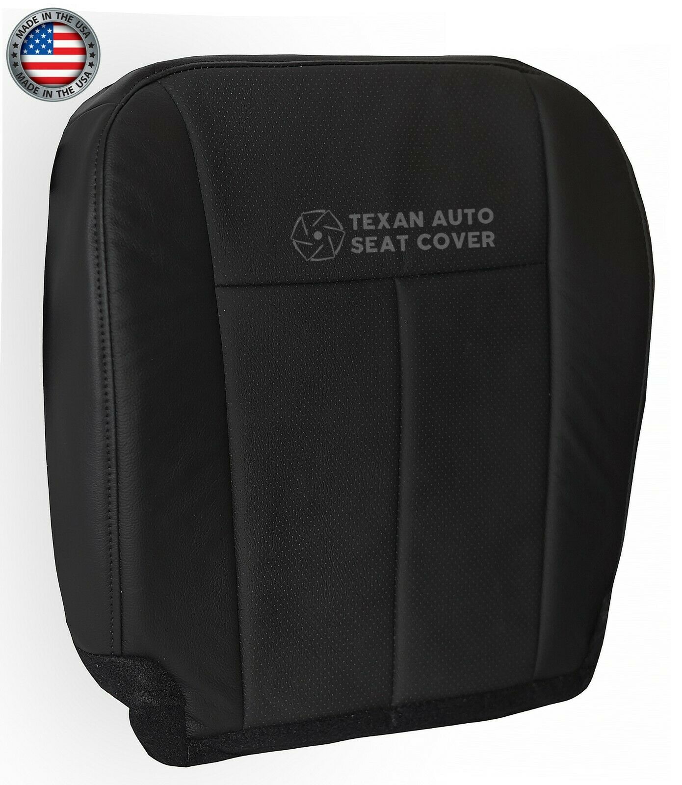 Fits 2007 to 2014 Ford Expedition Driver Side Bottom Perforated Leather Replacement Seat Cover Black