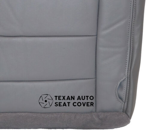 2003, 2004, 2005, 2006 Ford F250 F350 F450 F550 Lariat XLT, Crew Cab Driver Bottom Replacement Leather Seat Cover Gray