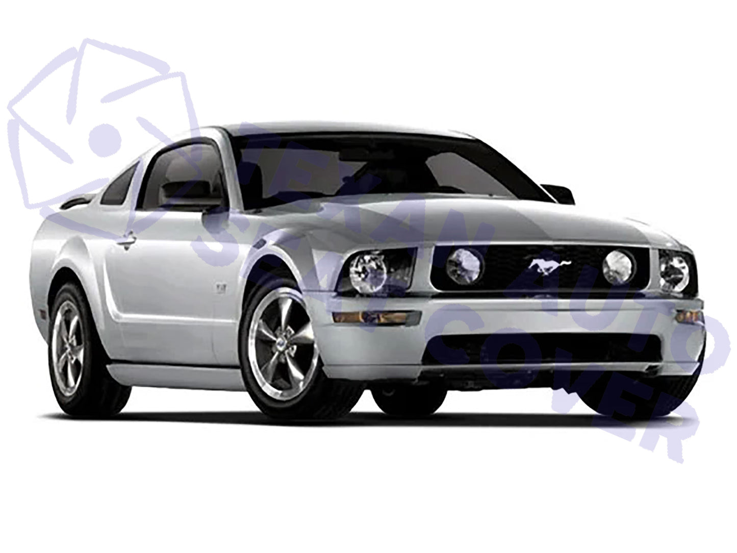 1999, 2000, 2001, 2002, 2003, 2004 Ford Mustang V6 Driver Side Bottom Leather Replacement Seat Cover Gray