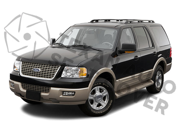 2003, 2004, 2005, 2006 Ford Expedition Eddie Bauer Passenger Lean Back Perforated Synthetic Leather Seat Cover 2 tone Tan