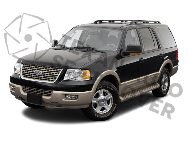 2003 to 2006 Ford Expedition Eddie Bauer Driver Bottom Perforated Vinyl Seat Cover 2tone Tan